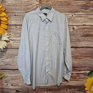 E.B. Wood dress shirt long sleeve men's 36/37 non iron  Pre-owned
